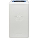 Afvalbak Voor Kringloopmateriaal BrickBin, Inhoud 65 L, Wit, Deksel Blauw