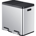VEPA BINS Recycler Foot Pedal Bin Steel 44 L 2-fold Collector Stainless Steel