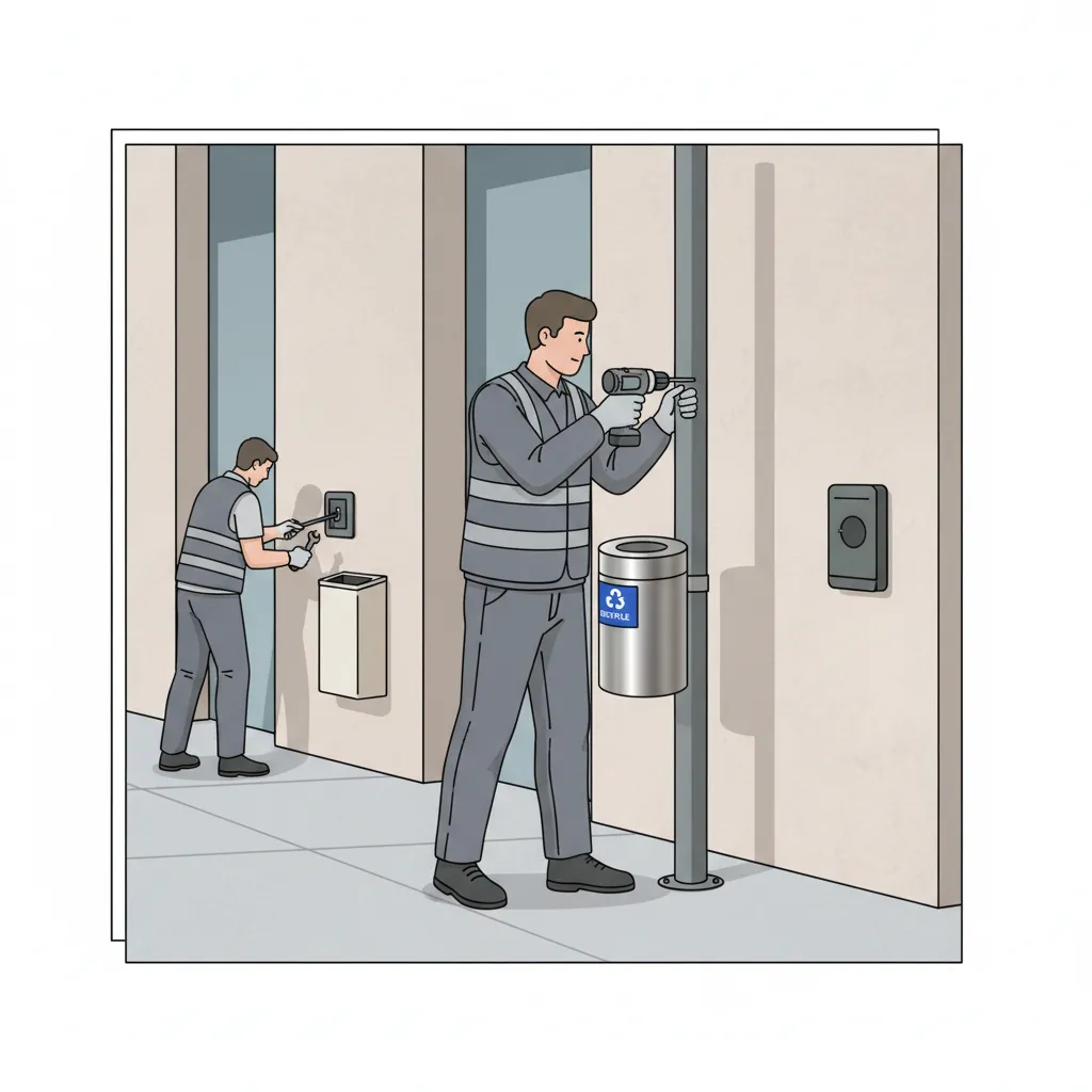 Service de pose - poteau avec béton rapide