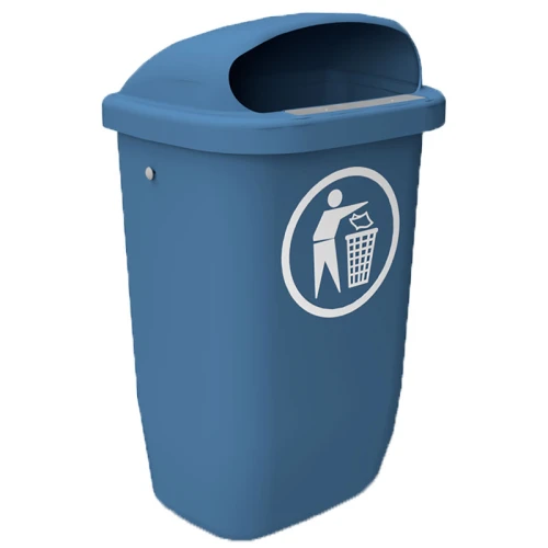 [31049806] Corbeille de rue 50L (Bleu)