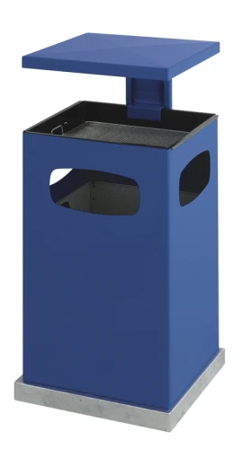 [31032525] Poubelle-cendrier 80L avec couvercle amovible, V-Part (Bleu)
