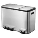 Poubelle à pédale tri sélectif EcoCasa 24+12L, EKO