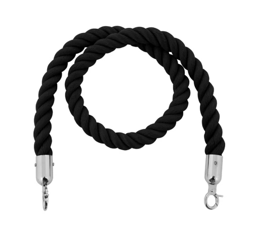 [31013487] Cordon de file d'attente (Noir-Chromé)