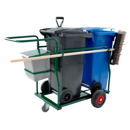 [31006489] Chariot d'entretien complet 2 conteneurs 120L et accessoires, V-Part