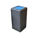 Poubelle circulaire BrickBin 65 litres Couvercle à clapet, BrickBin