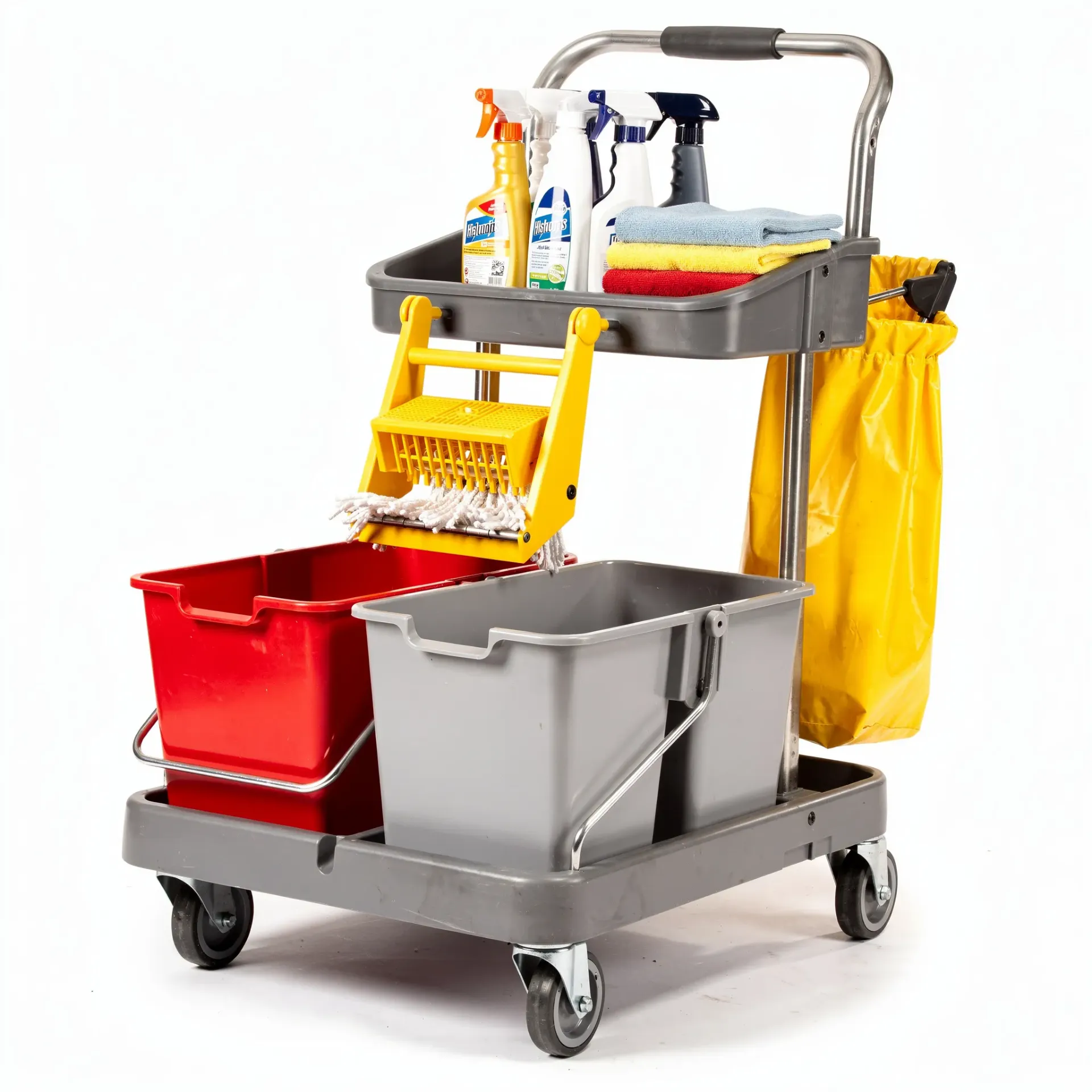 [CHA-MEN-2S] Chariot de ménage 2 seaux